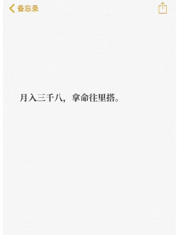 月入三千八拿命往里搭图片