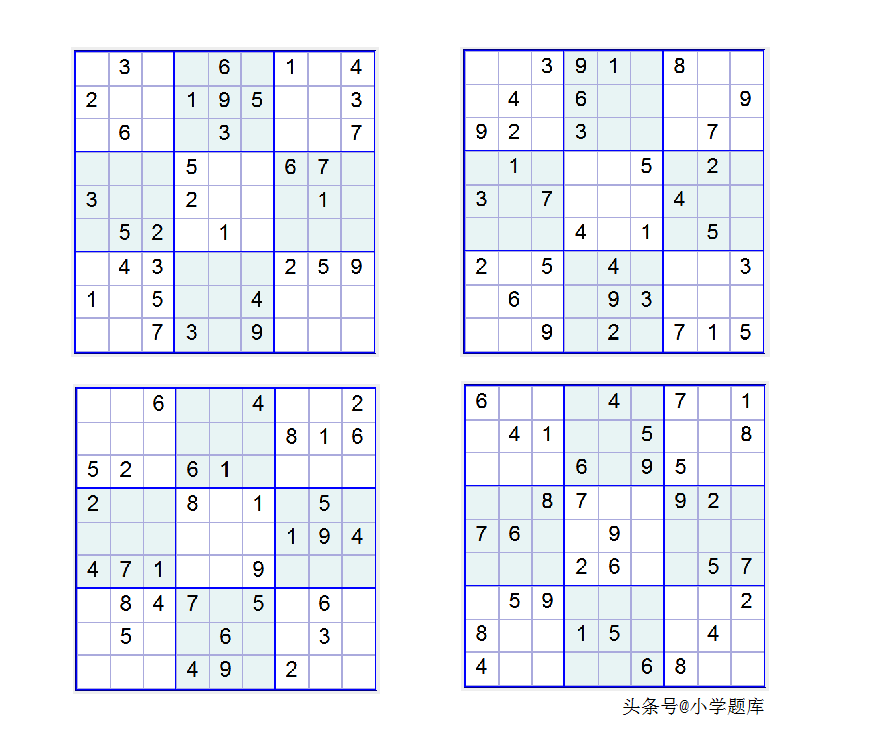 九宫数独练习和方法(附九宫数独入门100题) 九宫数独练习和方法(附九宫数独入门100题)