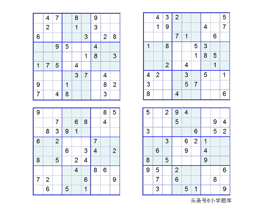 九宫数独练习和方法(附九宫数独入门100题) 九宫数独练习和方法(附九宫数独入门100题)