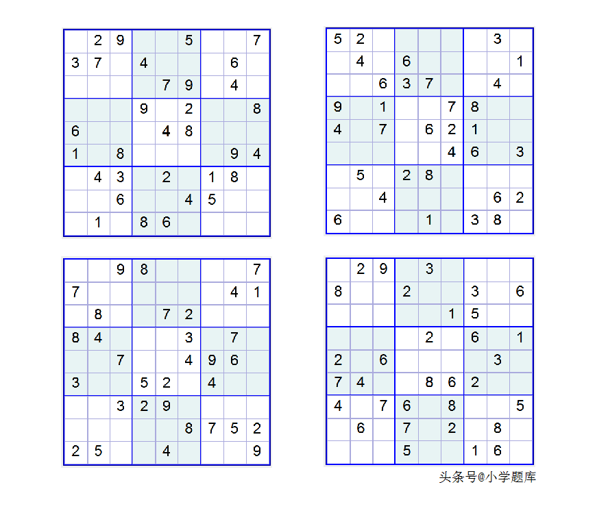 九宫数独练习和方法(附九宫数独入门100题) 九宫数独练习和方法(附九宫数独入门100题)