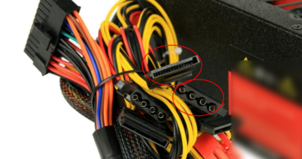 电脑硬盘电源线接法图解 3分钟学会接硬盘电源线