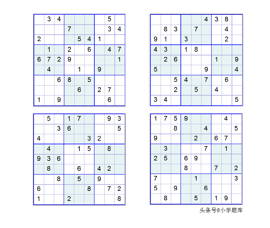 九宫数独练习和方法(附九宫数独入门100题) 九宫数独练习和方法(附九宫数独入门100题)