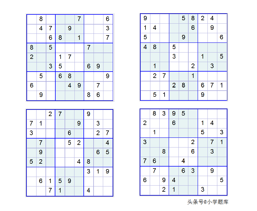 九宫数独练习和方法(附九宫数独入门100题) 九宫数独练习和方法(附九宫数独入门100题)