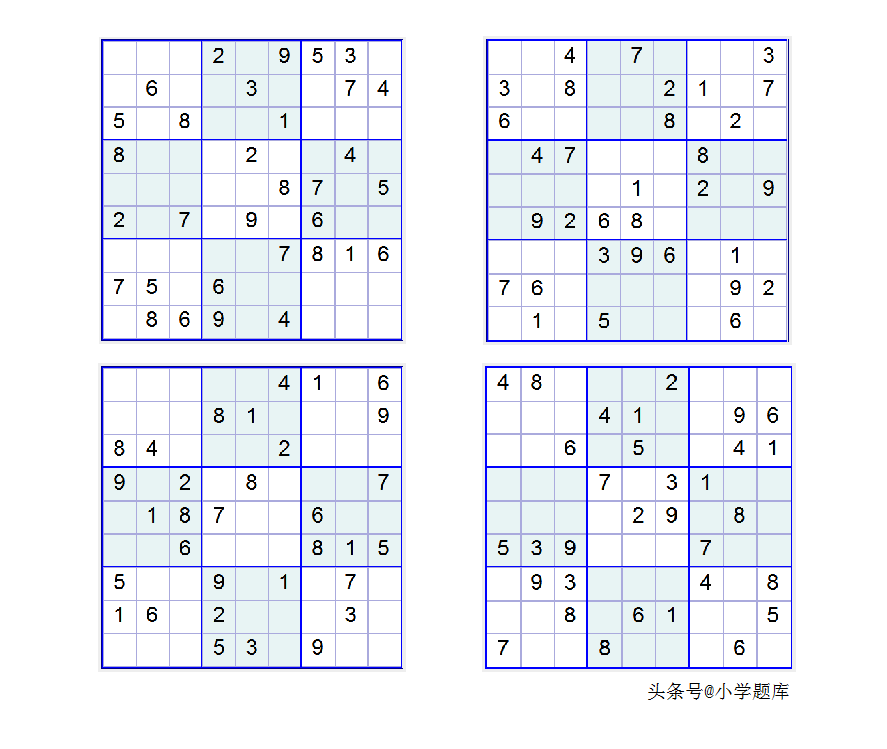 九宫数独练习和方法(附九宫数独入门100题) 九宫数独练习和方法(附九宫数独入门100题)