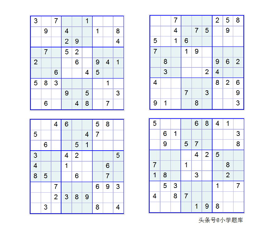 九宫数独练习和方法(附九宫数独入门100题) 九宫数独练习和方法(附九宫数独入门100题)