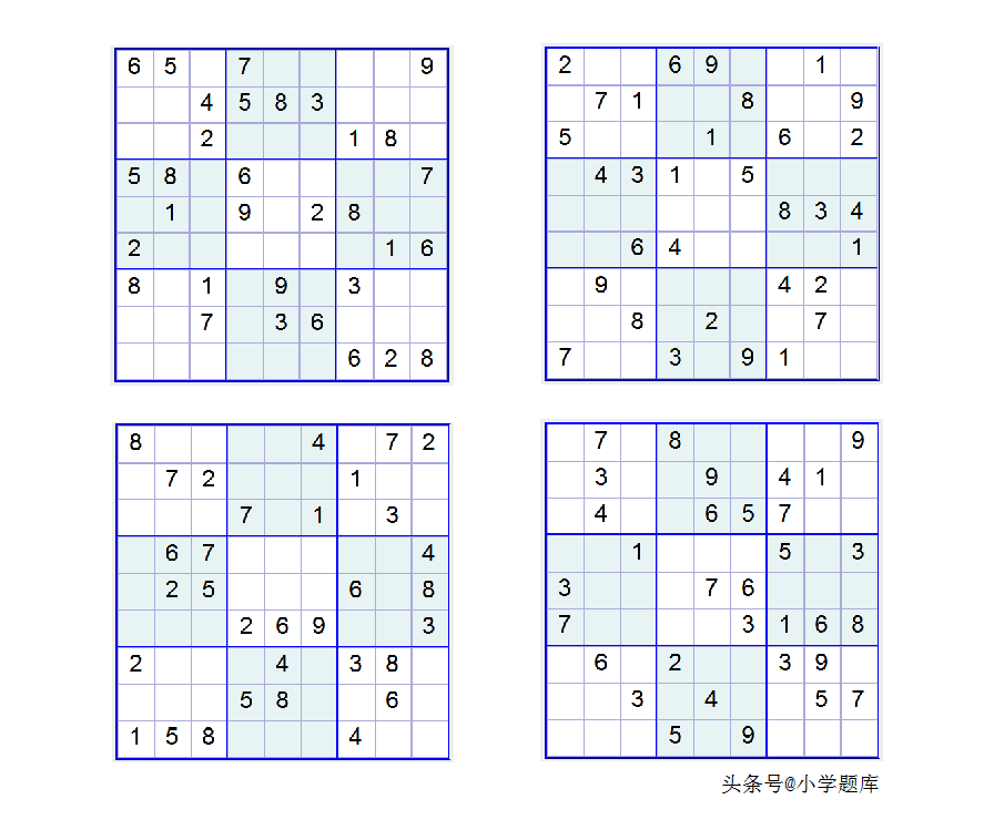 九宫数独练习和方法(附九宫数独入门100题) 九宫数独练习和方法(附九宫数独入门100题)