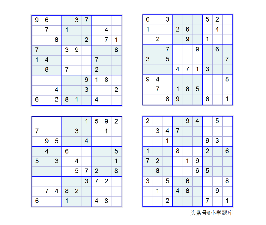 九宫数独练习和方法(附九宫数独入门100题) 九宫数独练习和方法(附九宫数独入门100题)