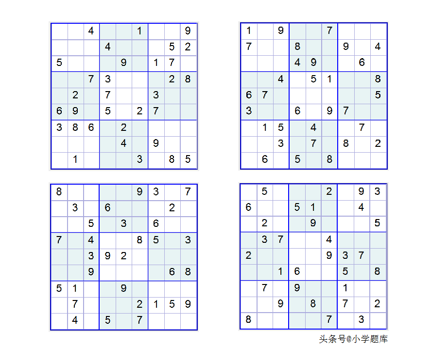 九宫数独练习和方法(附九宫数独入门100题) 九宫数独练习和方法(附九宫数独入门100题)