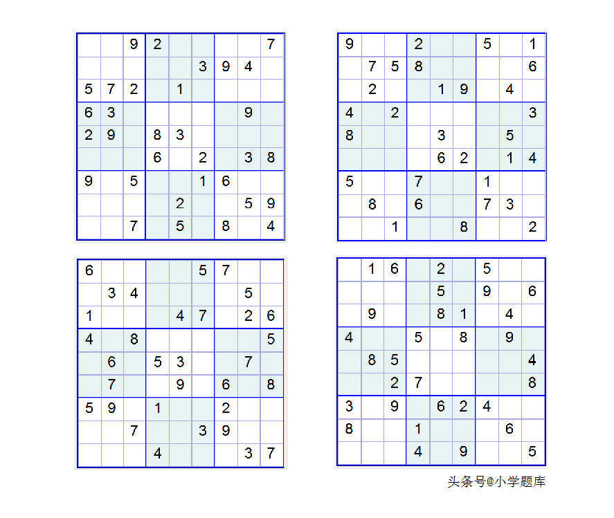 九宫数独练习和方法(附九宫数独入门100题) 九宫数独练习和方法(附九宫数独入门100题)